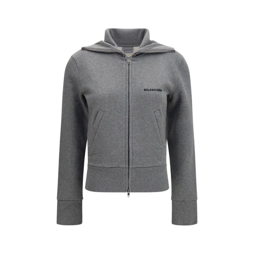 Balenciaga Women Fitted Zip-Up Hoodie